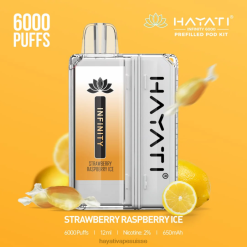 Hayati Infinity 6000 kits de dosettes glace fraise framboise - Hayati vape flavours 2ND0X161